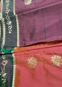 Brand New Beautifully Embroidered Silk Saree