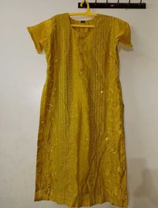 Yellow Embroidered Kurta set 💛