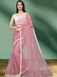Light pink beautiful saree for girls/women