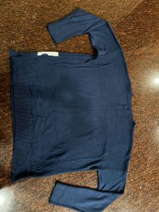 Navy Blue Star Knit Sweater