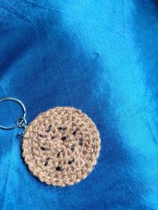 Crochet chocochip cookie bag charm and keychain