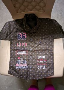 Boys Graphic Print Shirt