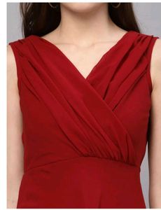 Elegant Maroon Maxi Dress M