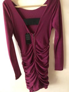 Guess Ruched Zipper Dress