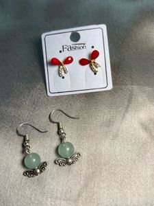 Cute Bow &amp; Angel Drop Earrings