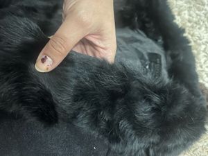 Black Faux Fur crop blazer