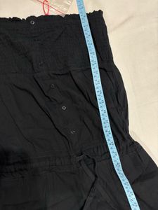 Black Smocked Jumpsuit