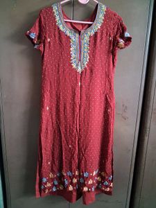 Elegant Maroon Kurta Set with Dupatta