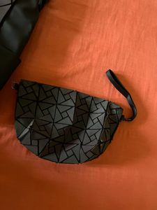 Geometric Holographic Backpack With Pouch