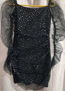 Sparkly Black Mini Dress