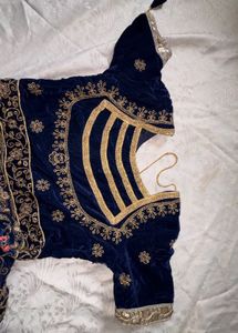 Embroidered Navy Blue Lehenga Choli