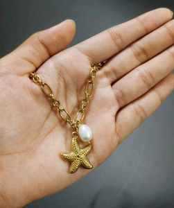 Anti Tarnish Starfish Pearl Necklace