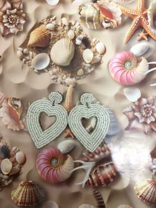 Beaded Heart Earrings