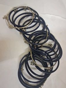 Set of Elegant Dark Blue Bangles
