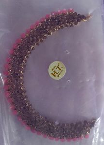 Pink And Bronze Golden Necklace