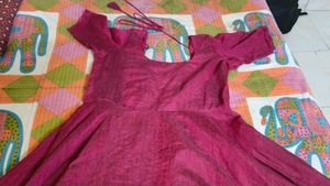 Vibrant Pink Ethnic Gown Frock