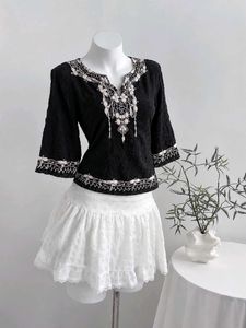 Black Embroidered Boho Kurta