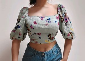 Puffer Sleeve Top