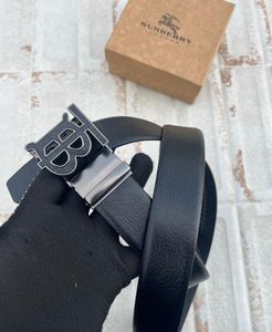Burberry Black Leather Belt