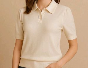 Vintage Cream Polo TShirt