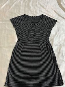 party wear black and white mini dress