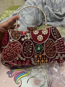 Anouk Embroidered Clutch Purse