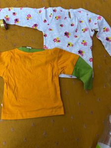 Cute Floral &amp; Race Car T-Shirts Set