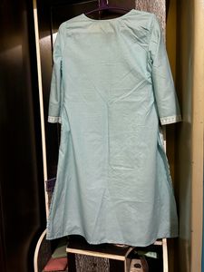 Avaasa Sky Blue Colour Straight Kurta Size XXL