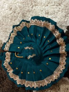 Elegant Green Laddu Gopal  dress with Sequins