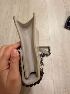 Karl Lagerfeld Cream Chain Shoulder Bag