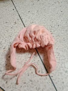 Baby Girl Peach Bonnet