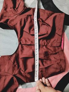 Maroon Silk Blouse for Women