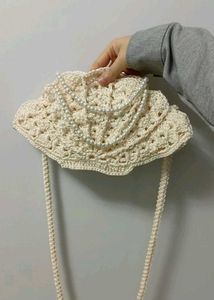 Crocheted Shell Clutch Bag