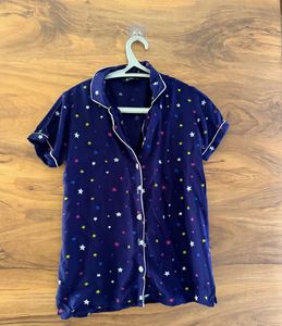 Cute Star Print Pajama Top