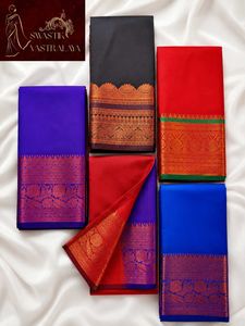 Royal Purple Butter Silk Saree with Zari Border