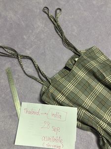 Plaid Spaghetti Strap Dress 34+