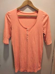 Coral Henley Top