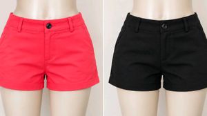 Chic Women's Shorts - Red & Black