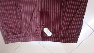 New Striped Maroon Palazzo Pants, combo at sale