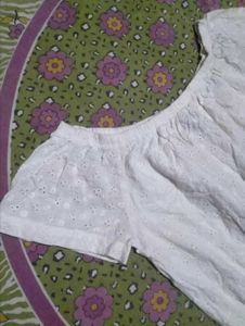 White Broderie Anglaise Off-Shoulder Top