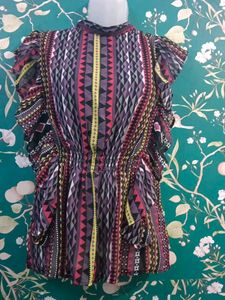 Boho Geometric Print Top
