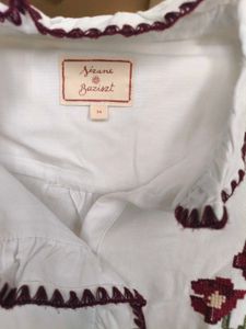 White Embroidered Shirt for women