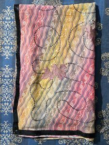 Rainbow Ombre Sequin Saree
