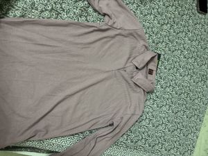 Men's Long Sleeve Ribbed Polo Shirt
