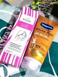 Foxtale Oil control face wash &amp; Vaseline sunscreen