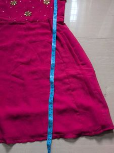Pink Embroidered Anarkali set