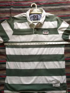 Striped Long-Sleeve Polo Shirt