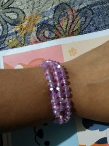 Sparkling Purple Crystal Necklace &amp; Bracelet Set