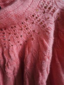 Stylish Peach Knitted shrug