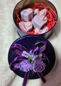 Decorative Round Tin Box with cute miniature